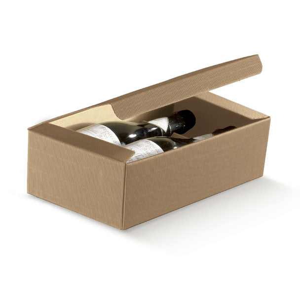 Horizontal corrugated cardboard bottle boxes