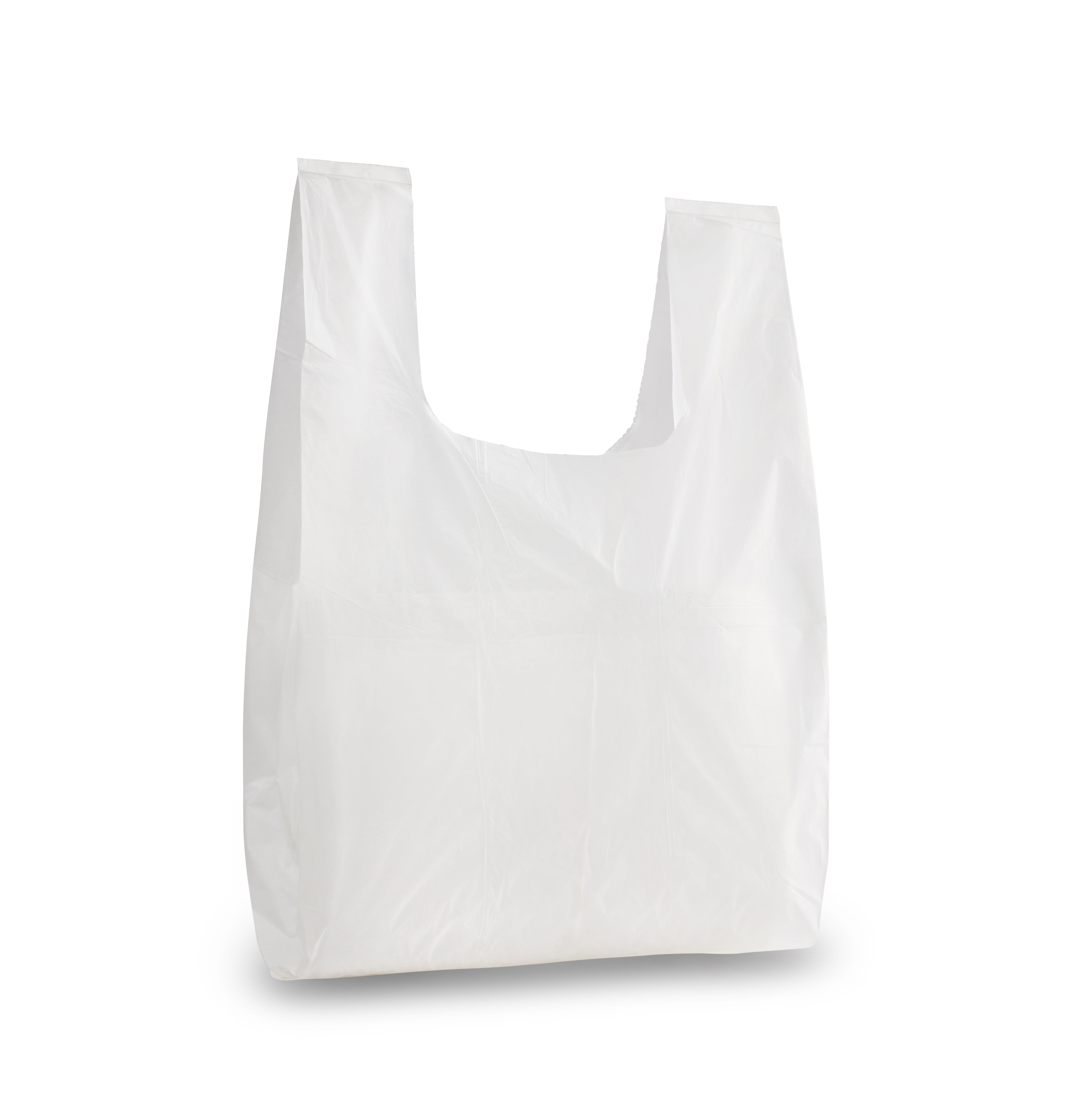 White PE-LD shopping bags